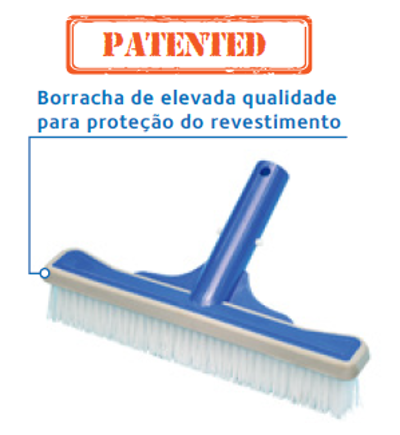 Piscina - Escova parede e linha de água c/ proteção em borra